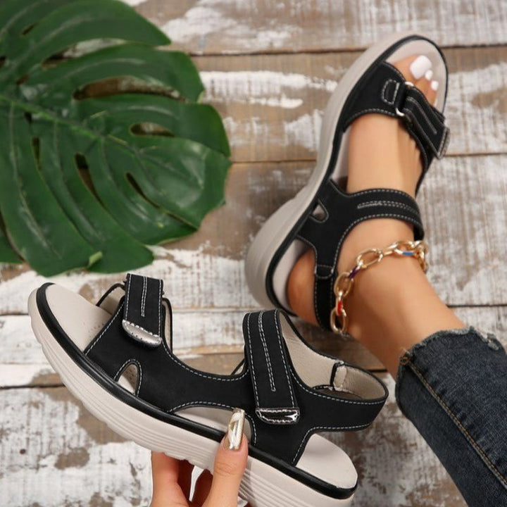 Mabel – Wedge Heel Sandals with Adjustable Straps
