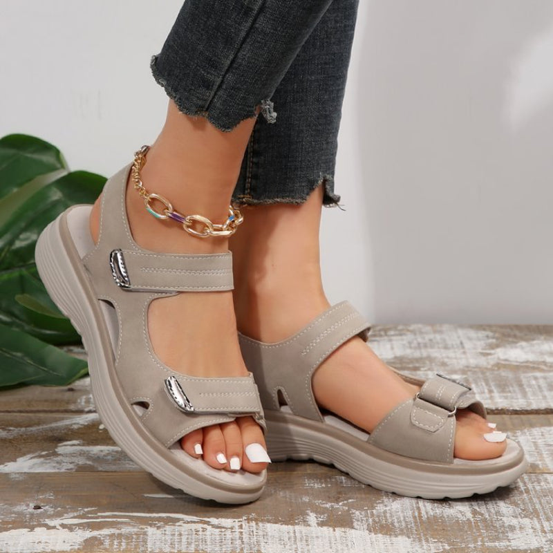 Mabel – Wedge Heel Sandals with Adjustable Straps