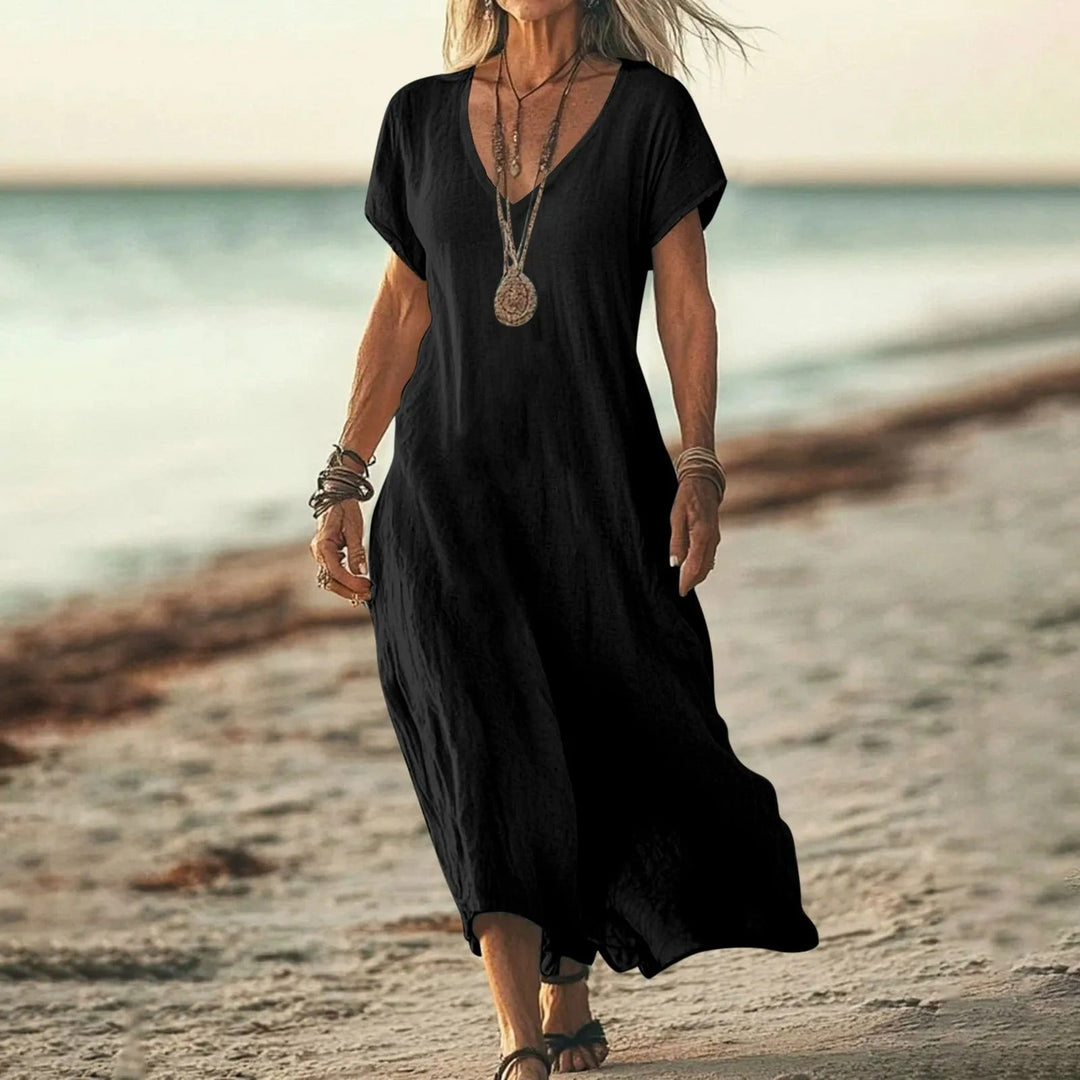 Colette – Relaxed V-Neck Maxi Dress