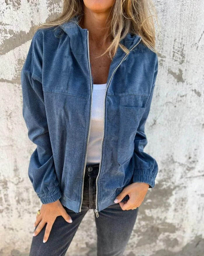 Ella – Corduroy Hooded Jacket