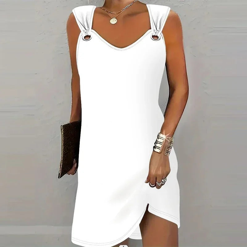 Deborah – Sleek Ring-Detail Mini Dress