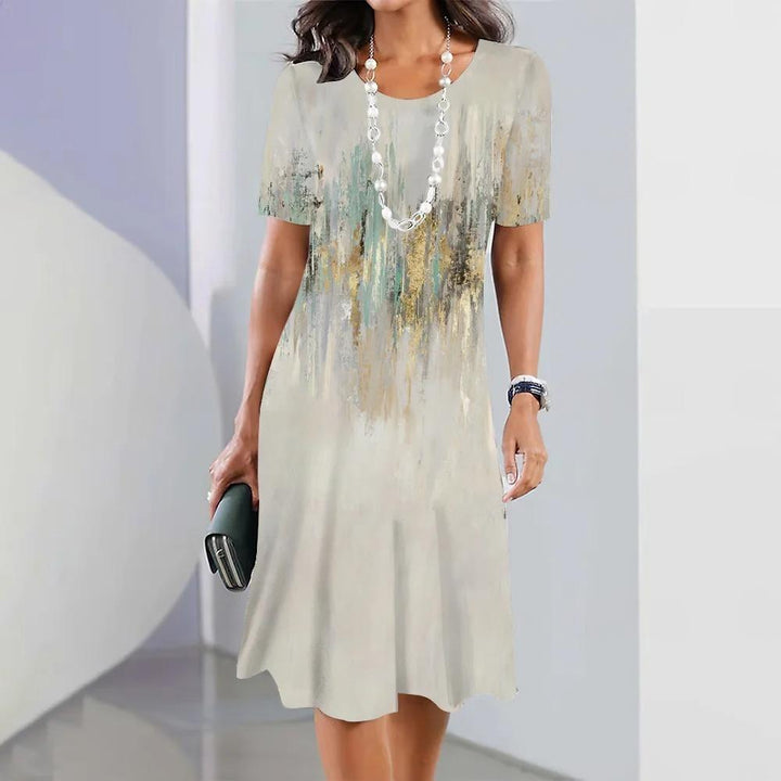 Pamela – Artistic Midi Dress